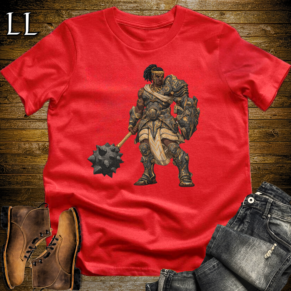 African Stone Barbarian Softstyle Tee Red | African Warrior Tee