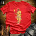 African Sun Spear King Softstyle Tee Red | African Royalty Graphic Tee