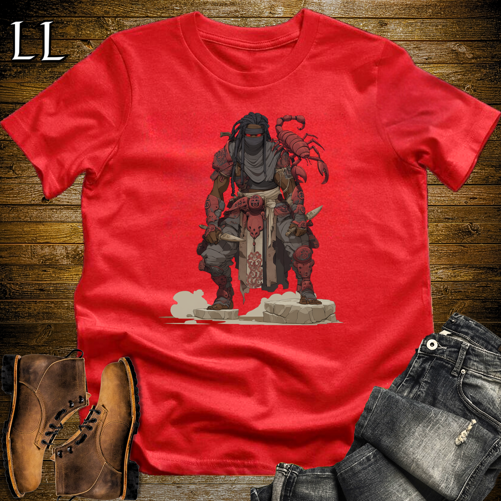African Scorpion Assassin Softstyle Tee Red | African Warrior Tee