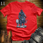 African Snow Leopard Assassin Softstyle Tee Red | African Warrior Tee