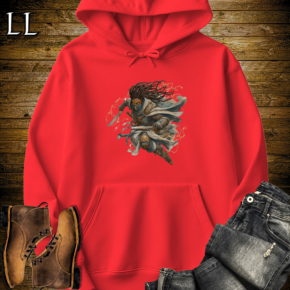 African Ancient Ways Assassin Hooded Sweatshirt - Red