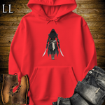 African Black Hood Assassin Hooded Sweatshirt Red | African Warrior Hoodie