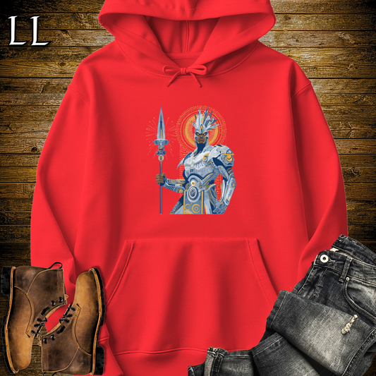 African Future King Hooded Sweatshirt - Red