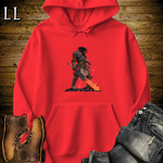 African Fire Barbarian Hooded Sweatshirt Red | African Warrior Hoodie