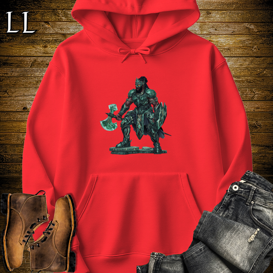 African Emerald Warrior Hooded Sweatshirt - Red