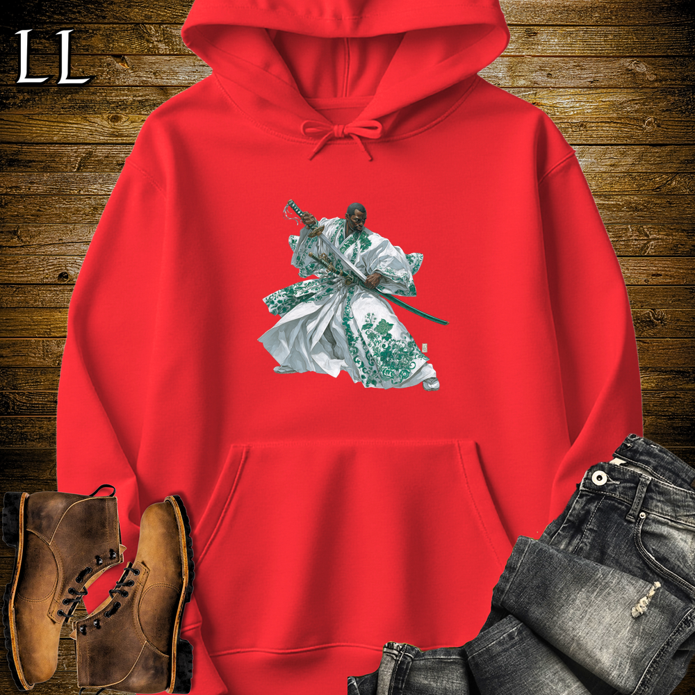 African Emerald Samurai King Red | African Warrior Hoodie
