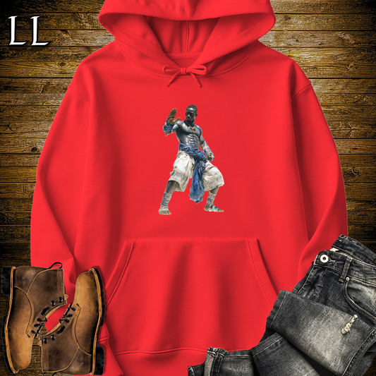 African Dambe Champion Hooded Sweatshirt - Red