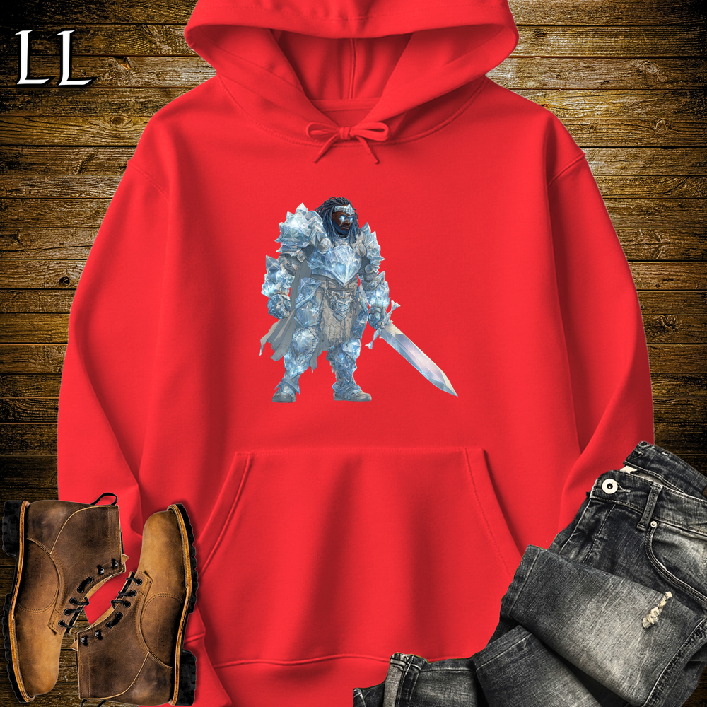 African Diamond Armor King Hooded Sweatshirt - Red