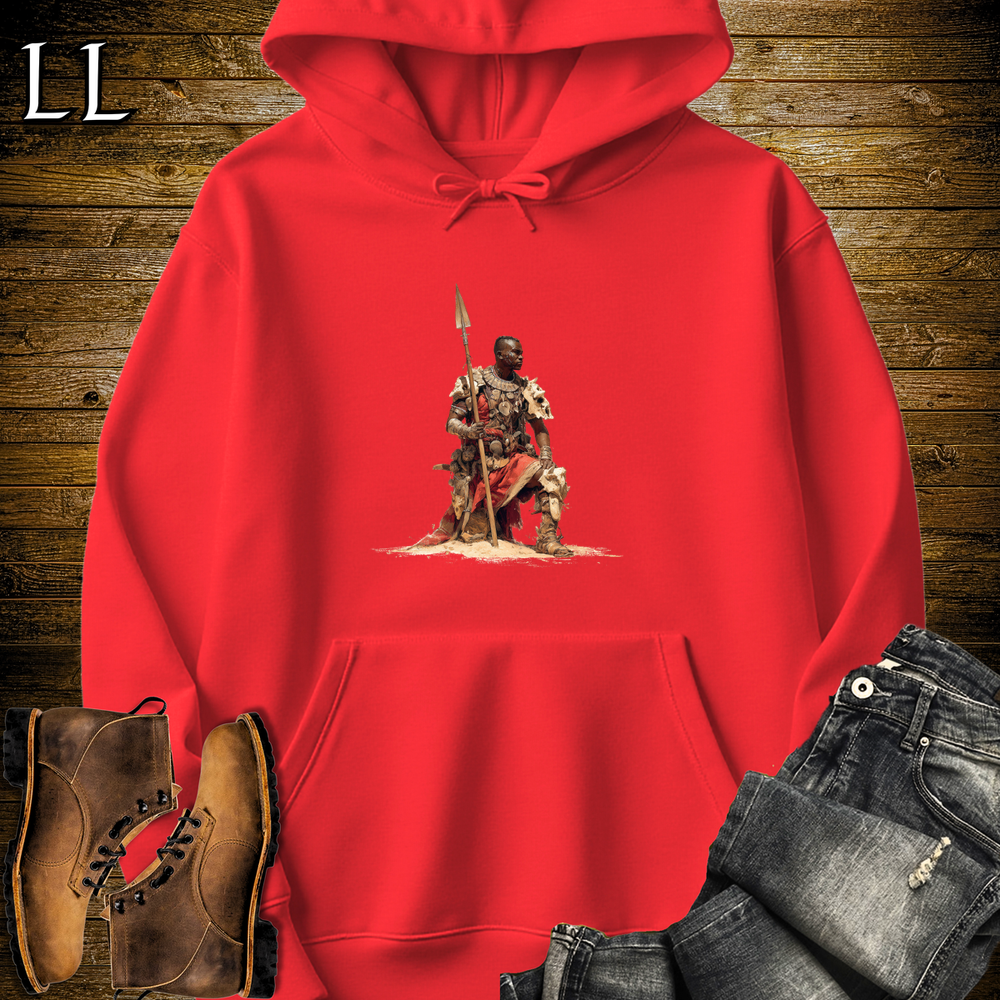 African Desert Spearmaster Hooded Sweatshirt - Red