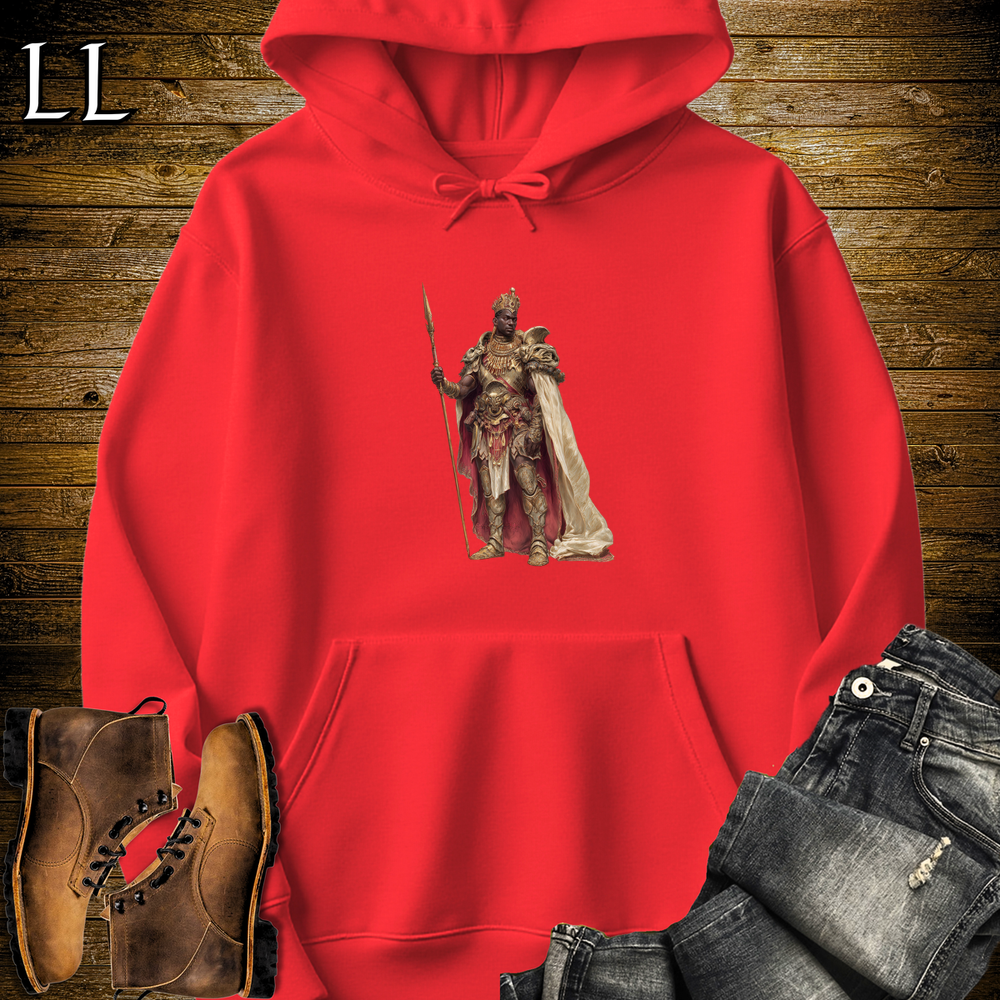 African Spear King Hooded Sweatshirt - Red