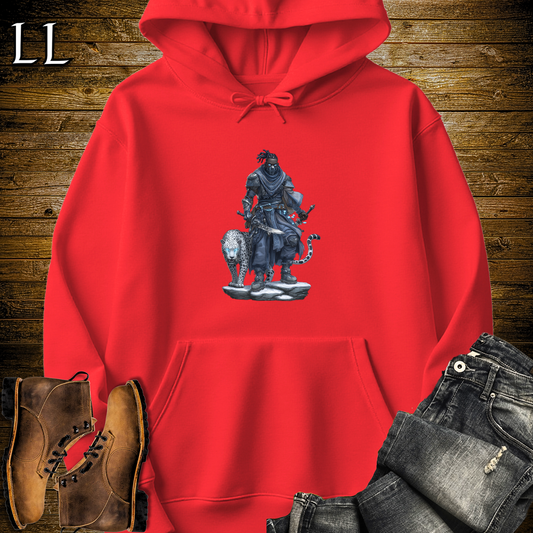 African Snow Leopard Assassin Hooded Sweatshirt - Red