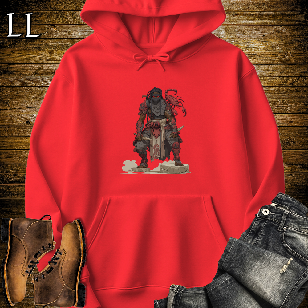 African Scorpion Assassin Hooded Sweatshirt - Red