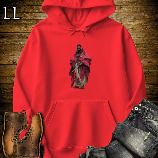 African Red Cloak Assassin Hooded Sweatshirt - Red