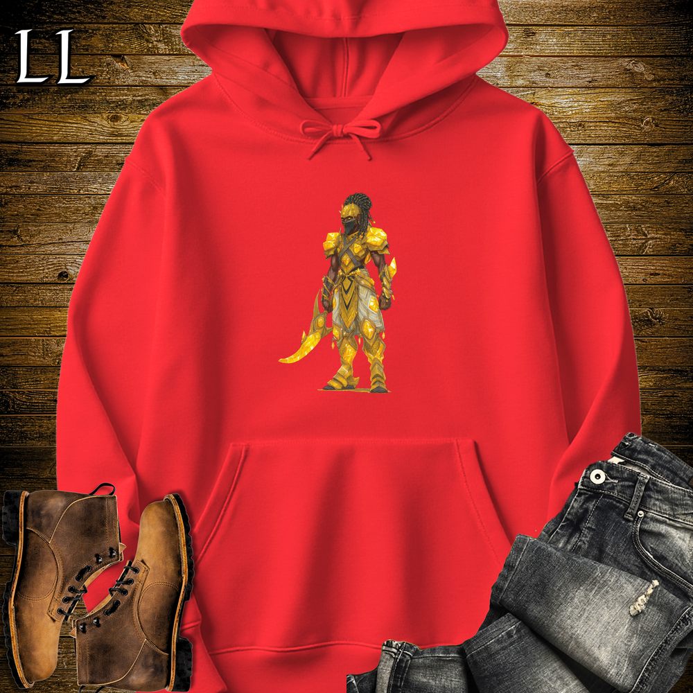 African Yellow Sapphire Warrior Hooded Sweatshirt - Red