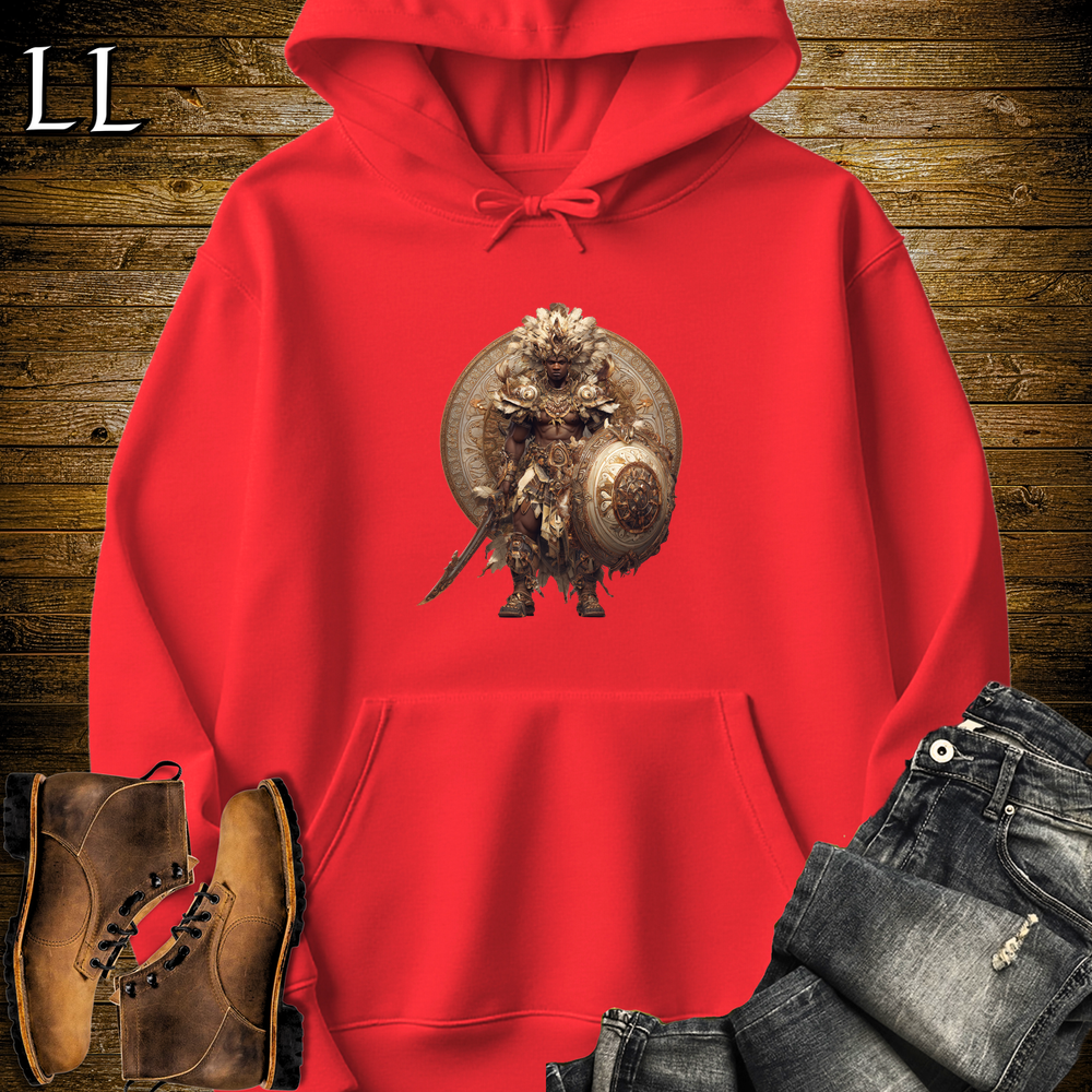 African Warrior King Hooded Sweatshirt - Red