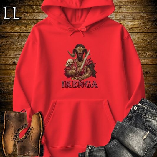 Ikenga African God Hooded Sweatshirt - Red