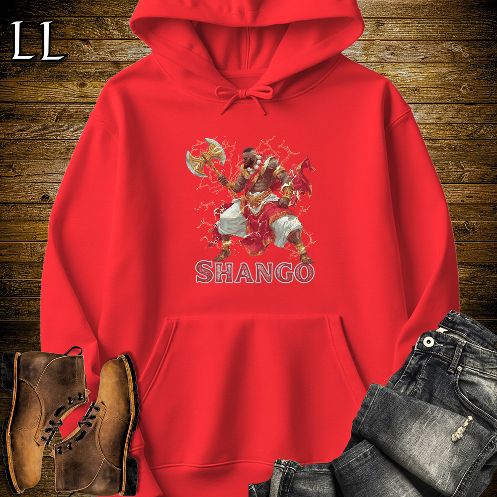 Shango African God Hooded Sweatshirt - Red