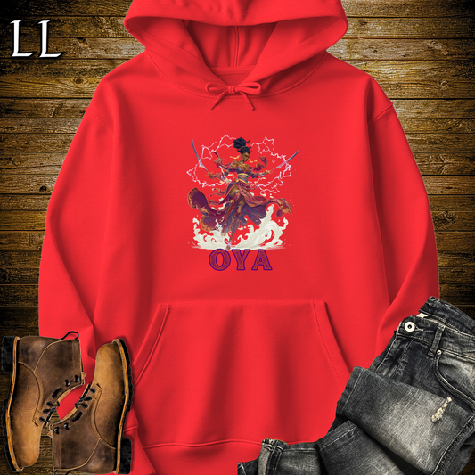 Oya African Goddess Hooded Sweatshirt - Red