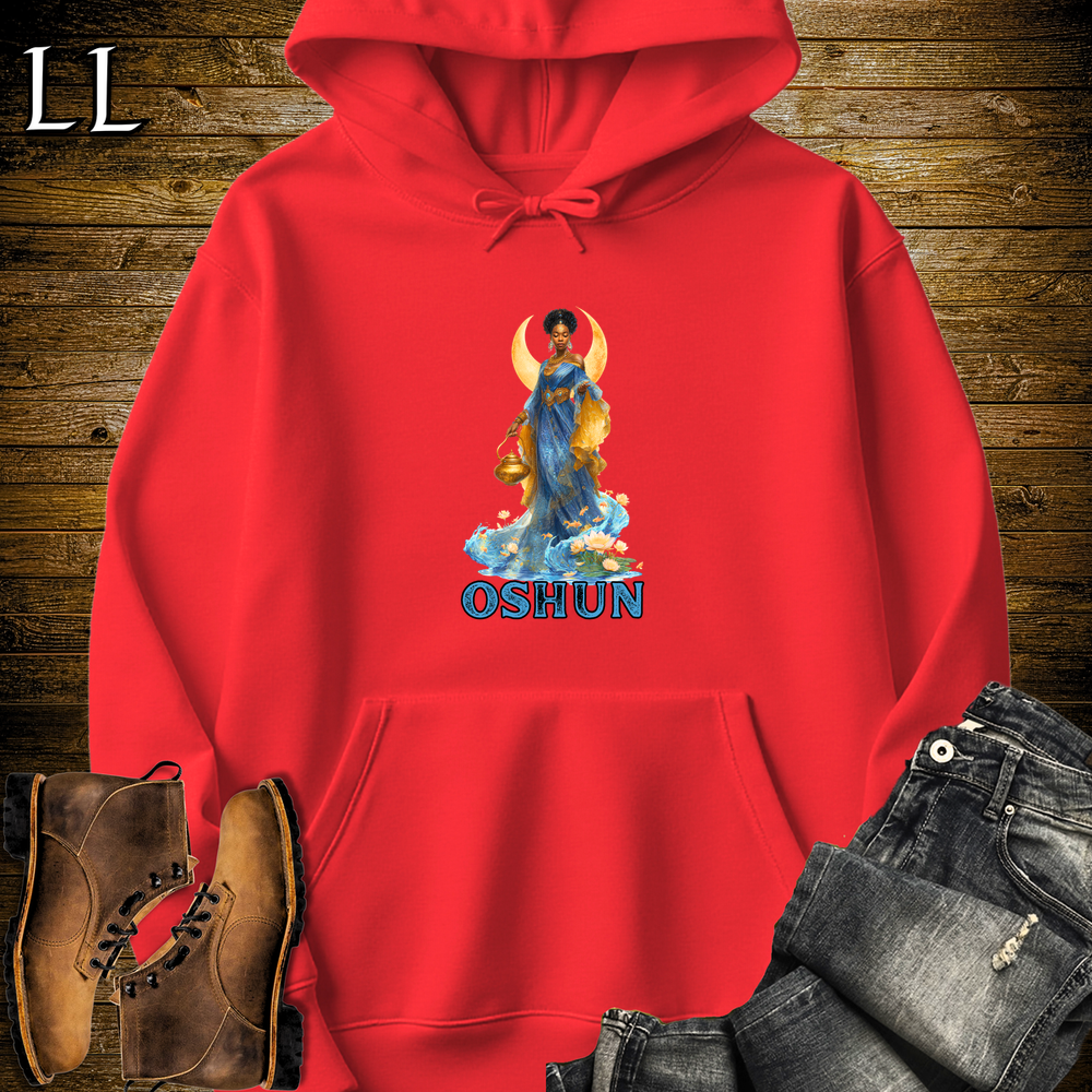 Oshun African Goddess Hooded Sweatshirt - Red