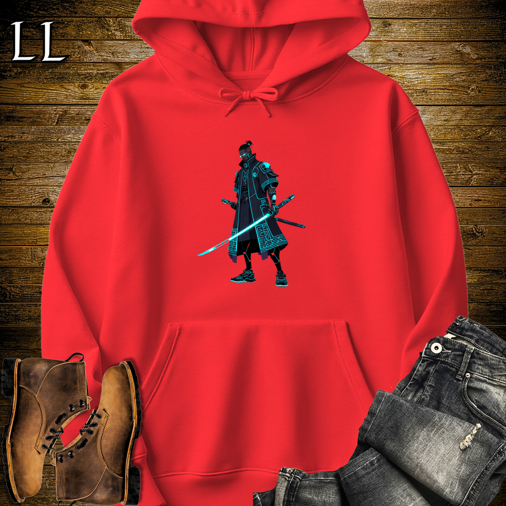 African Ai Samurai Hooded Sweatshirt - Red