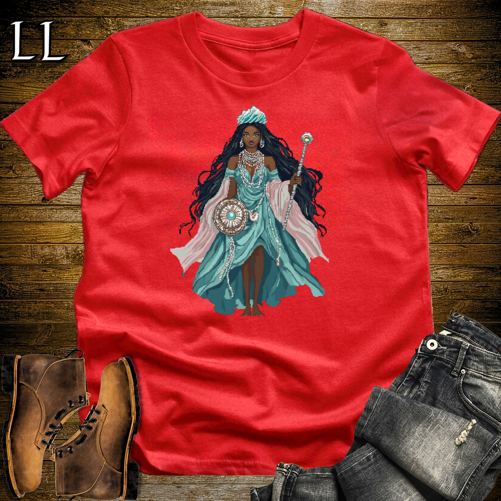 African 16 Bit Water Queen Red | African Queen Tee