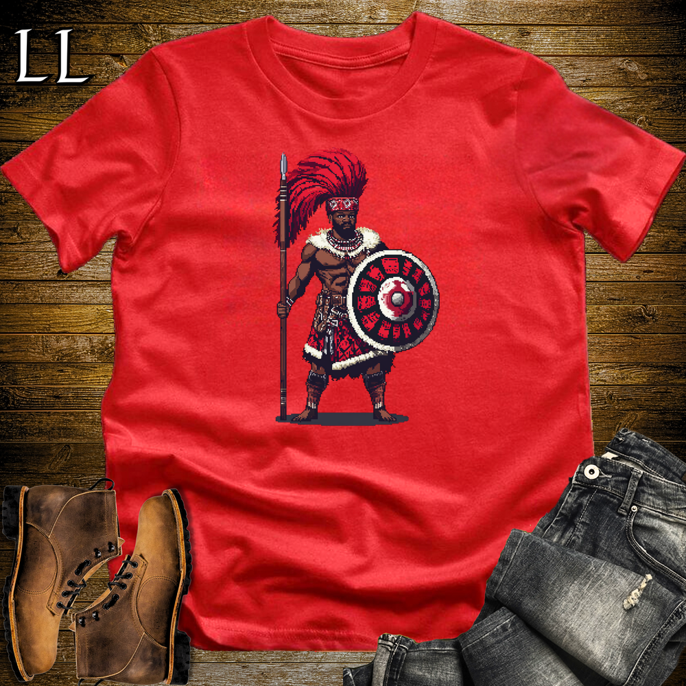 African 16 Bit Swazi Royal Guard Red | Swazi Warrior Tee