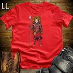 African 16 Bit Maasai Lion Slayer Red | Maasai Warrior Tee