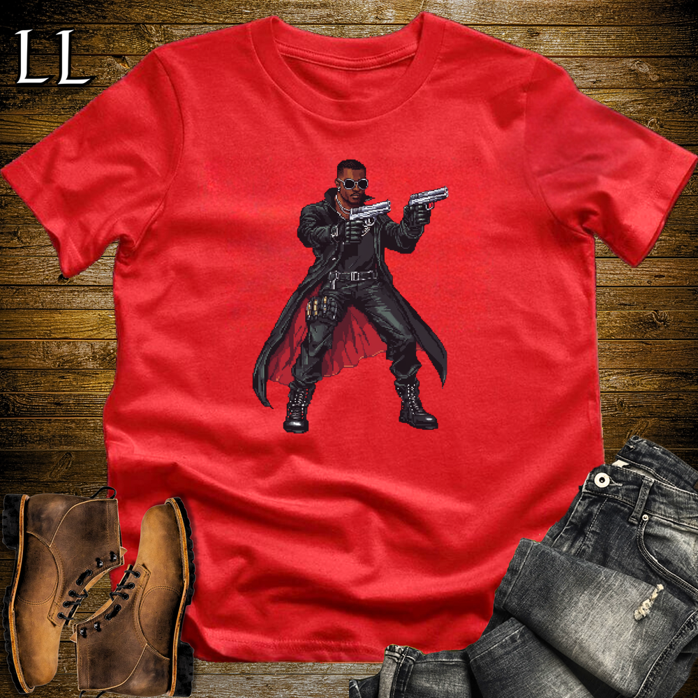 African 16 Bit Dual Wield Soldier Red | African Dual Wield Soldier 16 Bit African Tee