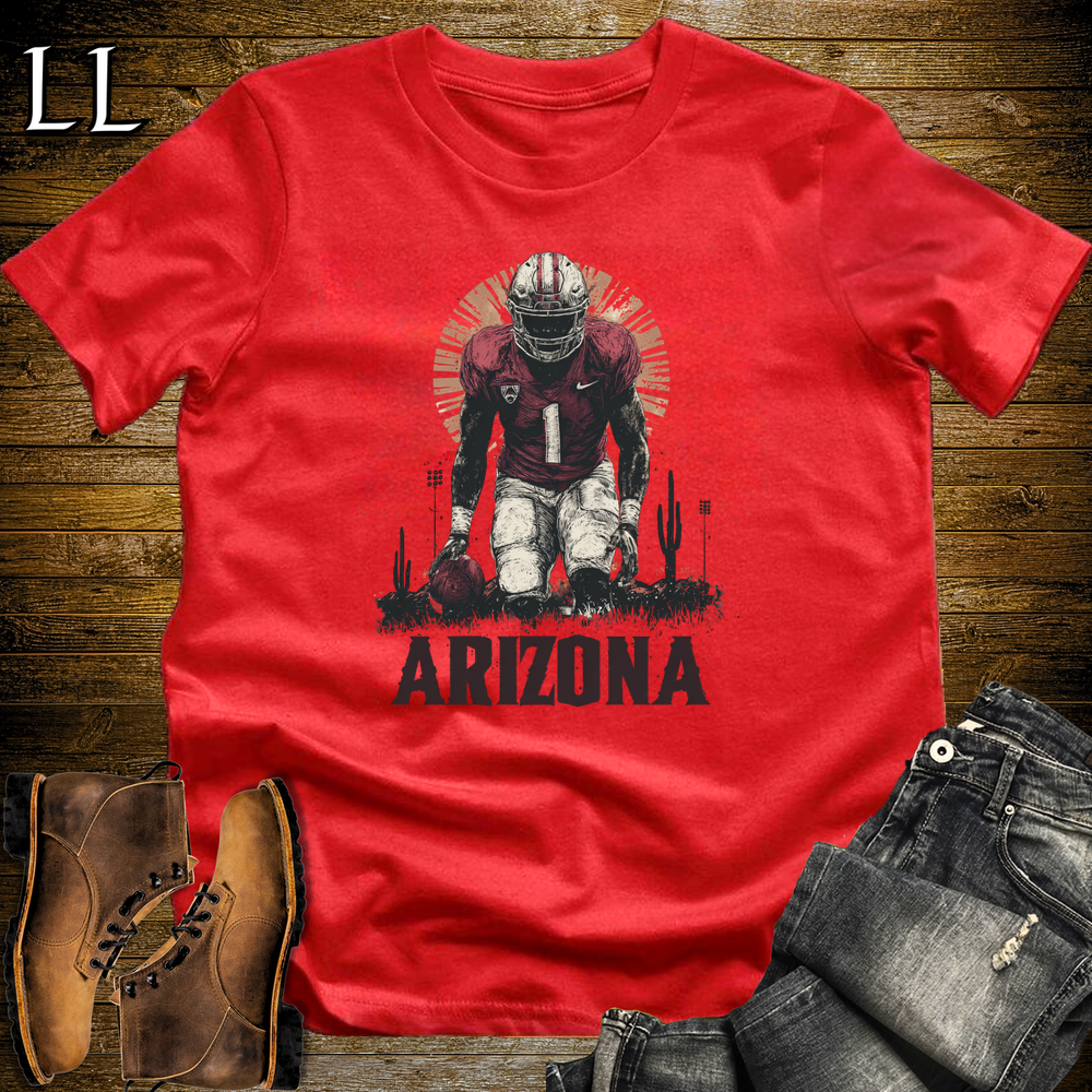 Arizona Football Number 1 T Shirt - Red