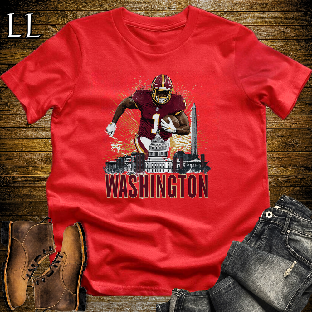 Washington Football Number 1 T Shirt - Red
