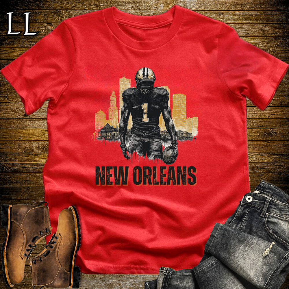 Saints Football Shirt Red | New Orleans Fan Tee