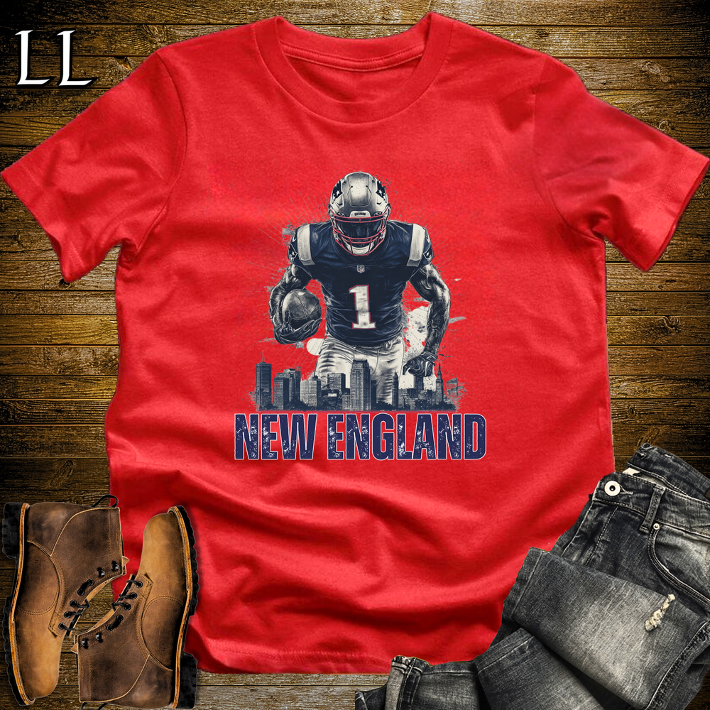 Patriots Football Shirt Red | New England Fan Tee
