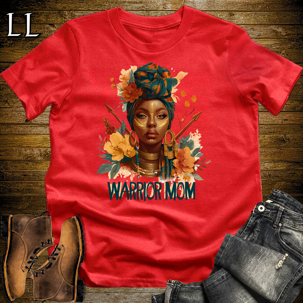 African Warrior Mom Softstyle T Shirt Red | African Mom Gift Tee