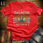 African Zulu Nation Softstyle T Shirt Red | Zulu Warrior Pride Tee