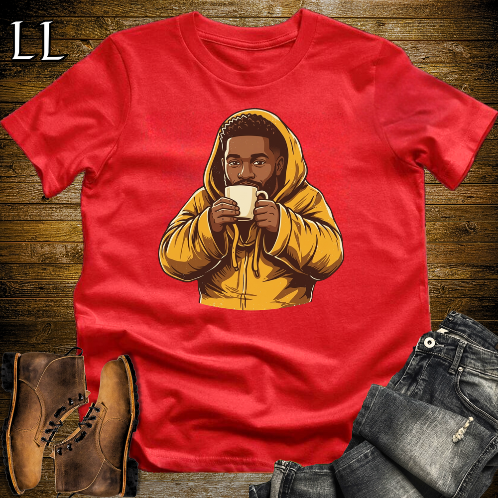 African Coffee Time T Shirt Red | Coffee Lover African Tee