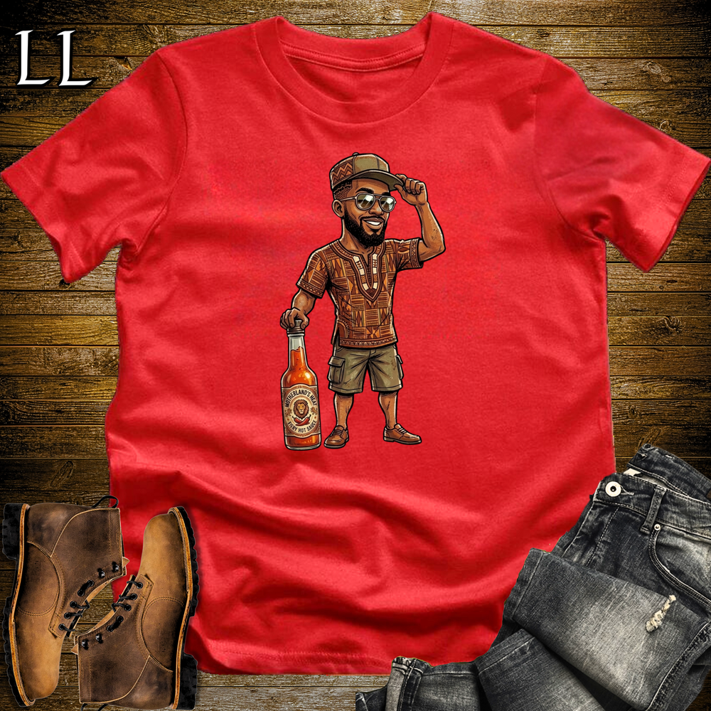 African Hot Sauce T Shirt Red | Spicy African Pride Tee