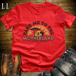 African Take Me To The Motherland T Shirt Red | Africa Tee