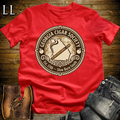 Georgia Cigar Society T Shirt Red | Cigar Lover Gift