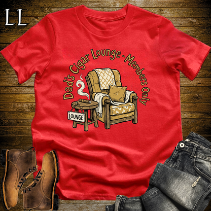 Dads Cigar Lounge Softstyle Tee Red | Cigar Lounge Dad Tee
