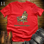 Dad Powered By Cigars Softstyle Tee Red | Funny Cigar Dad Tee