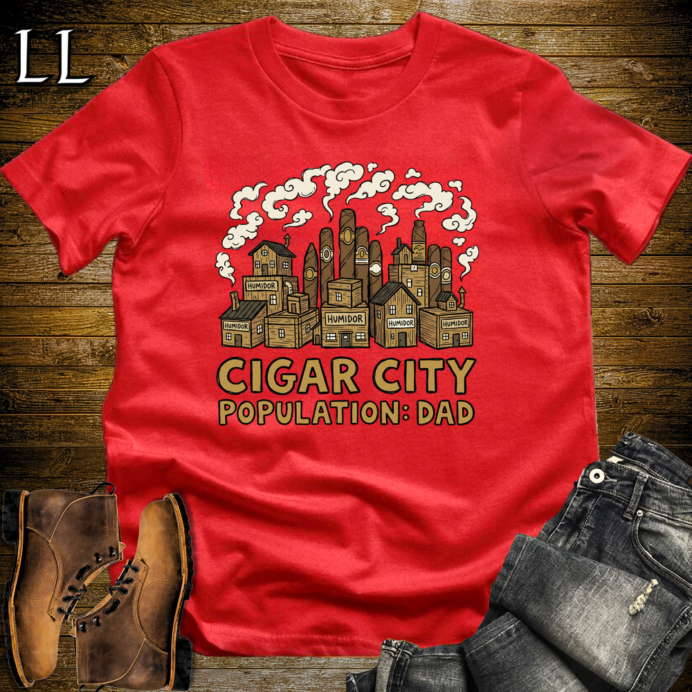 Cigar City Softstyle Tee Red | Cigar Lover Graphic Tee