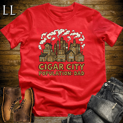 Cigar City Softstyle Tee Red | Cigar Lover Graphic Tee