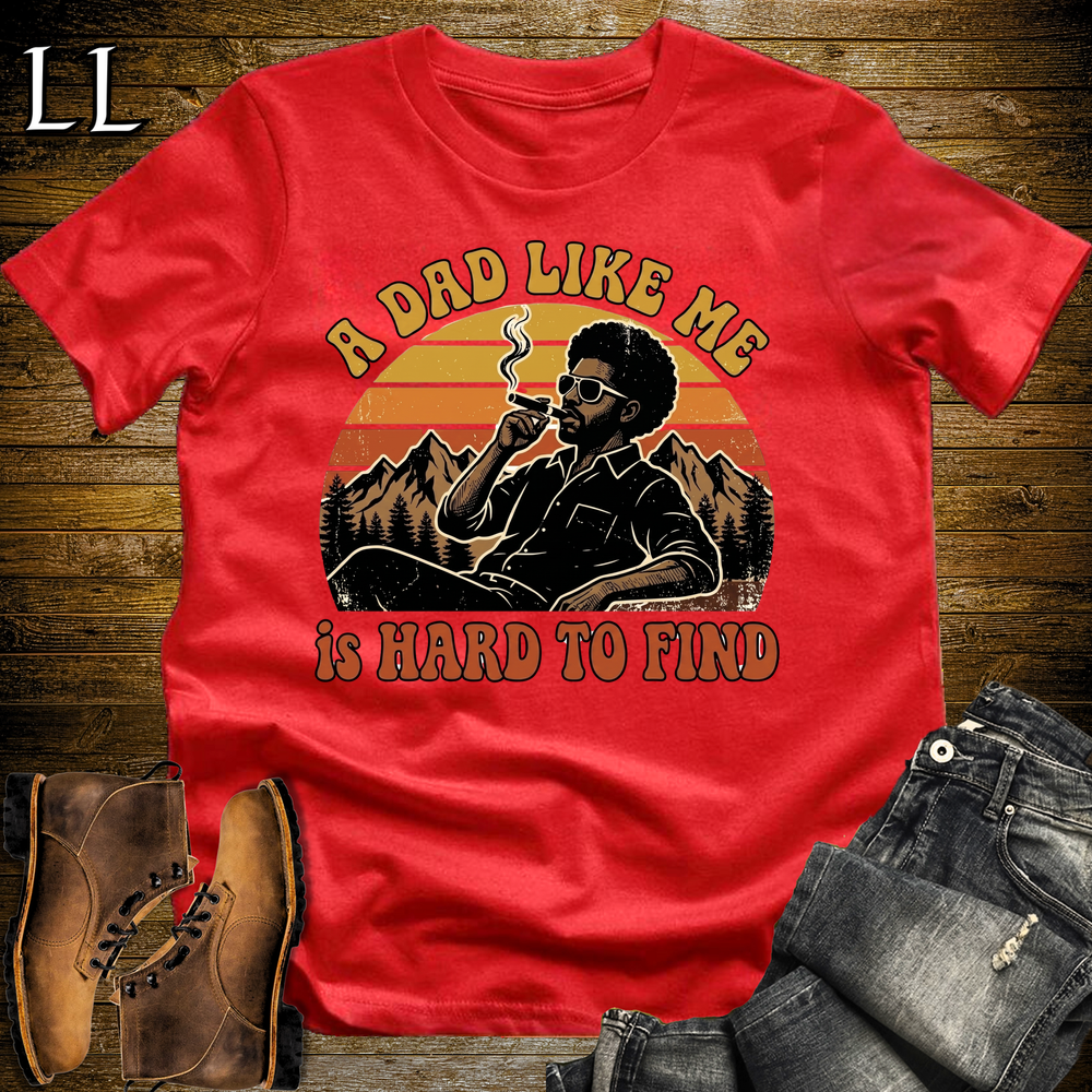 A Dad Like Me Is Hard To Find Cigar Softstyle Tee Red | Cigar Dad Slogan Tee