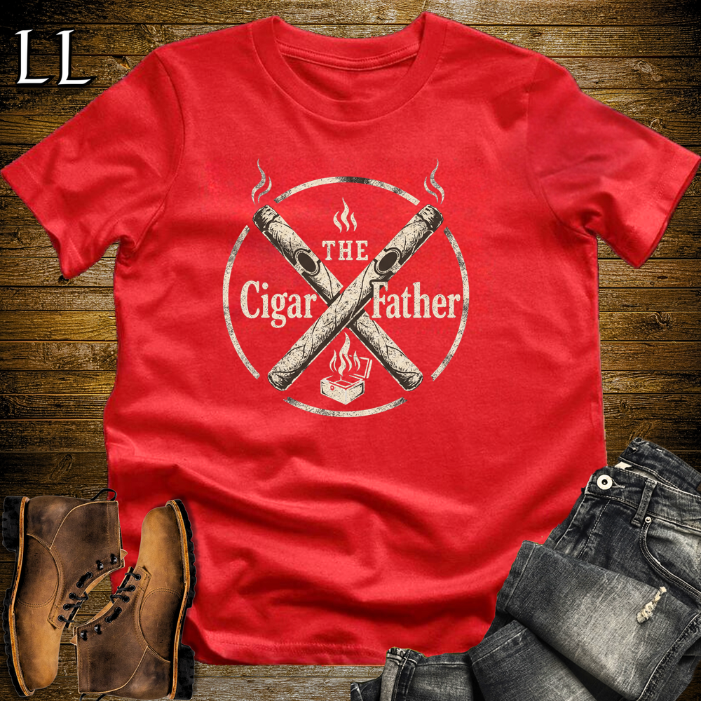 The Cigarfather Softstyle Tee Red | Cigar Boss Tee