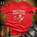 Dads Finer Thing Club Cigar Softstyle T Shirt Red | Cigar Dad Gift Tee