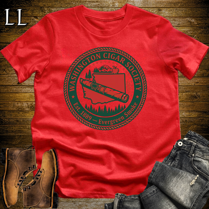 Washington Cigar Society Softstyle T Shirt Red | Cigar Lover Gift Tee