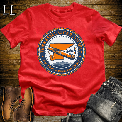 Tennessee Cigar Society Softstyle T Shirt Red | Cigar Lover Gift Tee