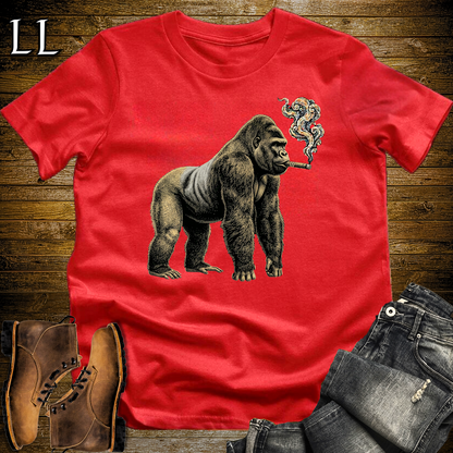 Vintage Cigar Silverback Gorilla Softstyle T Shirt Red | Funny Cigar Shirt
