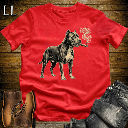 Vintage Cigar Pitbull Softstyle T Shirt Red | Funny Cigar Shirt