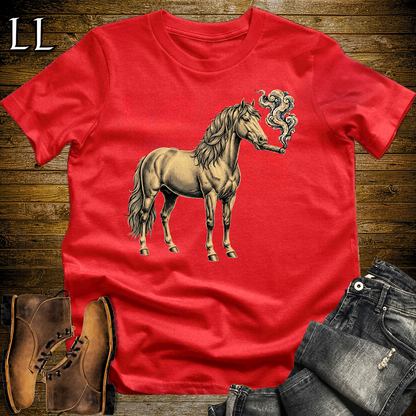 Vintage Cigar Horse Softstyle T Shirt Red | Funny Cigar Shirt